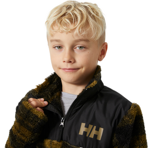 Helly Hansen Junior Champ Midlayer Half Zip Fleece Top (Sepia AOP)(Ages 9-14)