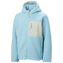 Load image into Gallery viewer, Helly Hansen Junior Champ Pile Hooded Full Zip Fleece 2.0 (Light Cyan)(Ages 9-14)

