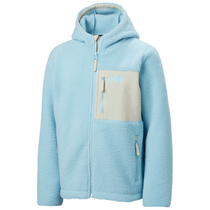 Helly Hansen Junior Champ Pile Hooded Full Zip Fleece 2.0 (Light Cyan)(Ages 9-14)