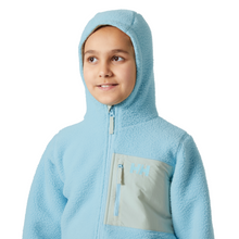 Load image into Gallery viewer, Helly Hansen Junior Champ Pile Hooded Full Zip Fleece 2.0 (Light Cyan)(Ages 9-14)
