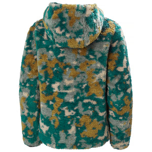 Helly Hansen Junior Champ Reversible Hooded Full Zip Fleece (Black Splash/Camo Aop)(Ages 8-16)