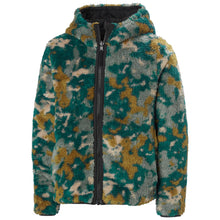 Load image into Gallery viewer, Helly Hansen Junior Champ Reversible Hooded Full Zip Fleece (Black Splash/Camo Aop)(Ages 8-16)
