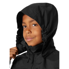 Load image into Gallery viewer, Helly Hansen Junior Crew Hooded HT Waterproof Jacket (Black)(Ages 8-16)

