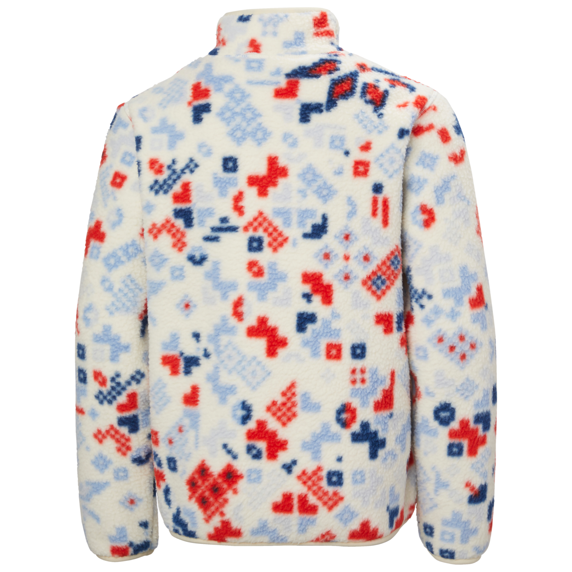 Helly Hansen Junior Frosty Pile Full Zip Fleece Jacket Bright Blue Red AOP 627 40598