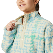 Load image into Gallery viewer, Helly Hansen Junior Frosty Pile Half Snap Fleece Top (Light Cyan Broxburn AOP)(Ages 9-14)
