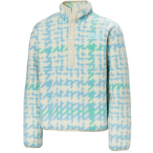 Load image into Gallery viewer, Helly Hansen Junior Frosty Pile Half Snap Fleece Top (Light Cyan Broxburn AOP)(Ages 9-14)
