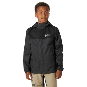 Helly Hansen Junior Vancouver Hooded HT 2L Waterproof Jacket (Ebony)(Ages 8-16)