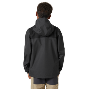 Helly Hansen Junior Vancouver Hooded HT 2L Waterproof Jacket (Ebony)(Ages 8-16)