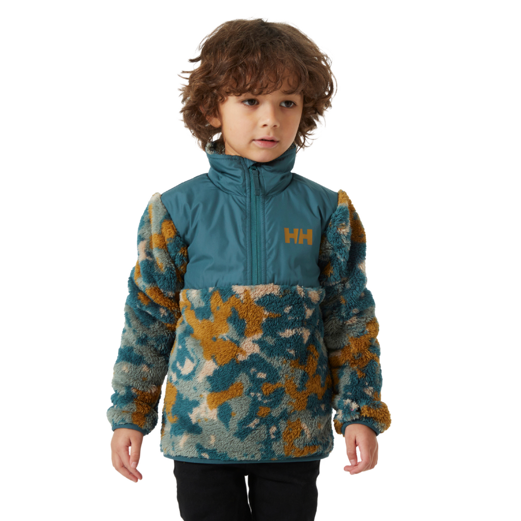 Helly Hansen Kids Champ Midlayer Half Zip Fleece Top (Dark Creek Splash/Camo AOP)(Ages 1-7)