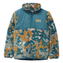 Load image into Gallery viewer, Helly Hansen Kids Champ Midlayer Half Zip Fleece Top (Dark Creek Splash/Camo AOP)(Ages 1-7)
