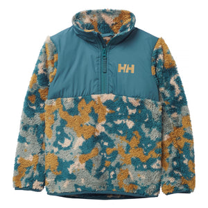 Helly Hansen Kids Champ Midlayer Half Zip Fleece Top (Dark Creek Splash/Camo AOP)(Ages 1-7)