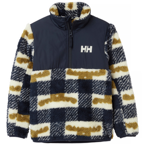 Helly Hansen Kids Champ Midlayer Half Zip Fleece Top (Navy AOP)(Ages 1-8)