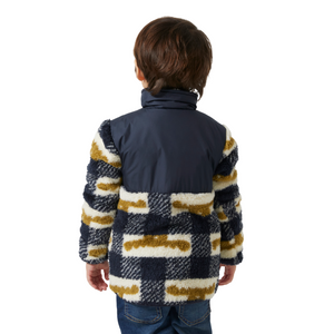 Helly Hansen Kids Champ Midlayer Half Zip Fleece Top (Navy AOP)(Ages 1-8)