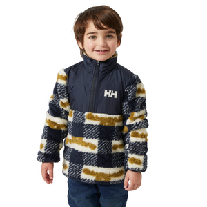 Helly Hansen Kids Champ Midlayer Half Zip Fleece Top (Navy AOP)(Ages 1-8)