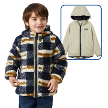 Load image into Gallery viewer, Helly Hansen Kids Champ Reversible Hooded Full Zip Fleece (Light Lav Moose AOP)(Ages 2-8)

