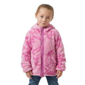 Helly Hansen Kids Champ Reversible Hooded Full Zip Fleece (Meta Pink AOP)(Ages 2-8)