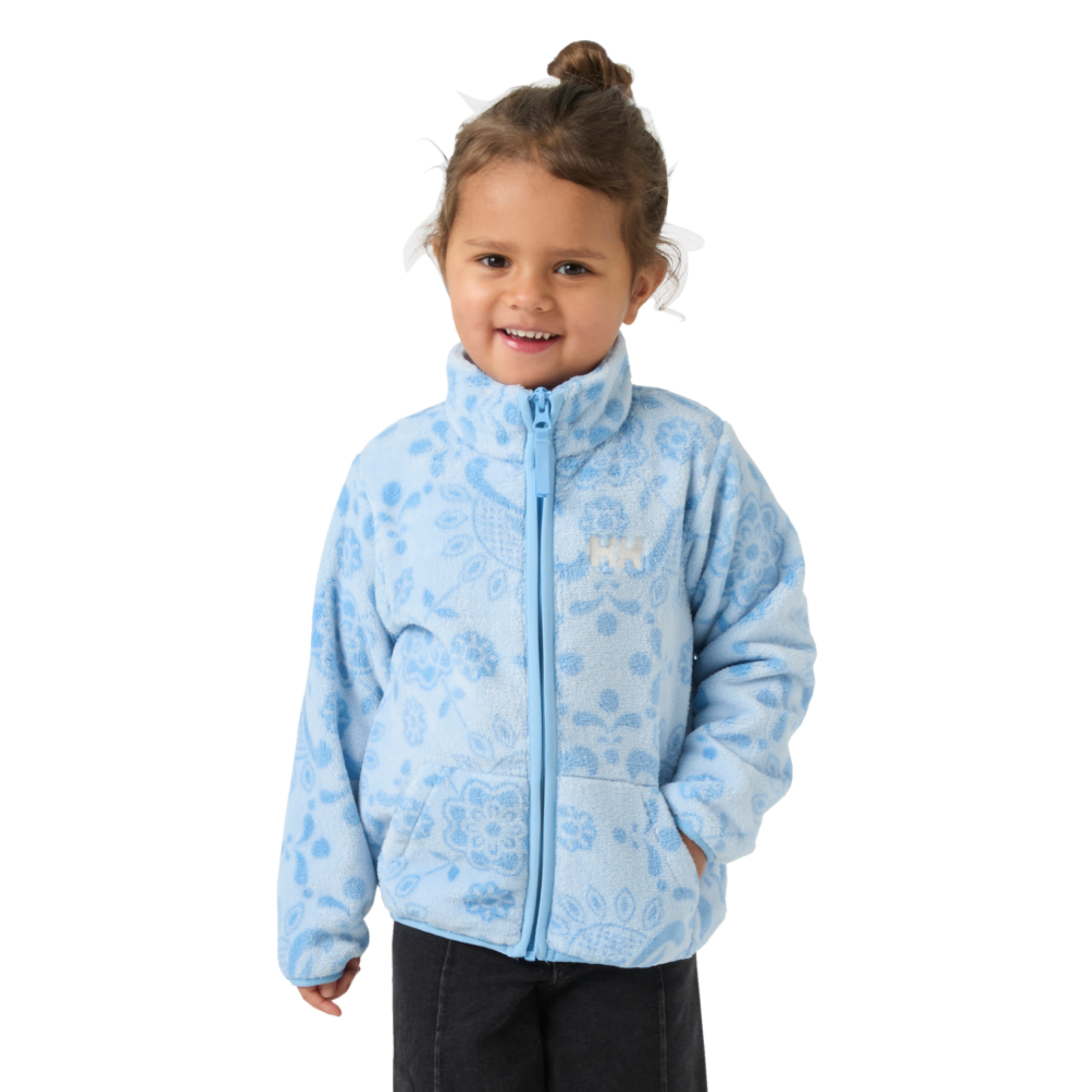 Helly Hansen Kids Chill Full Zip Fleece Jacket Bright Blue Aop 627 Bright Blue AOP 627 41122