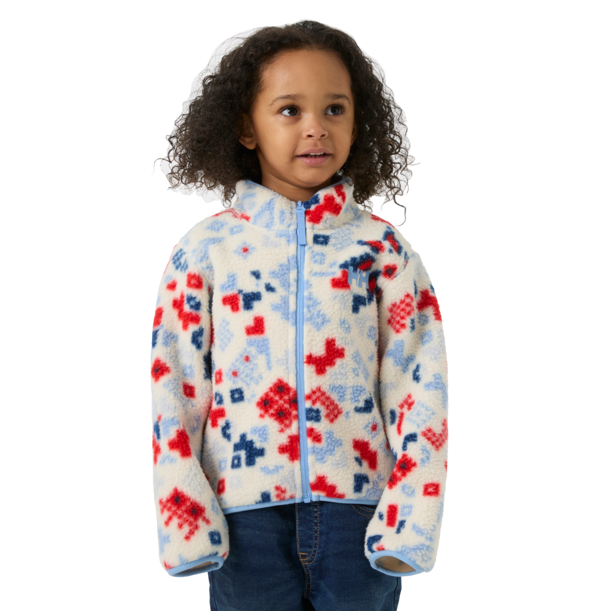 Helly Hansen Kids Frosty Pile Full Zip Fleece Jacket Cream Aop 035 40599