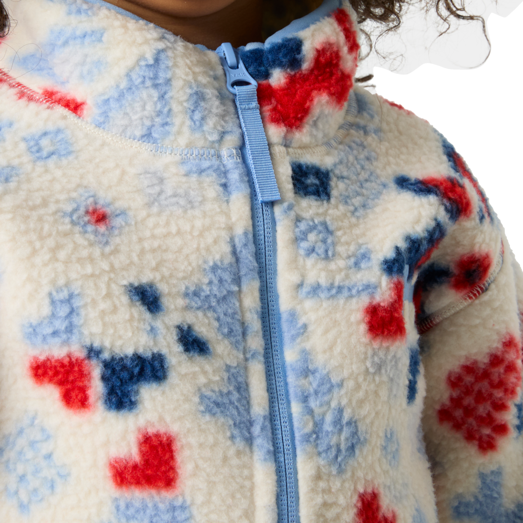 Helly Hansen Kids Frosty Pile Full Zip Fleece Jacket Cream Aop 035 40599