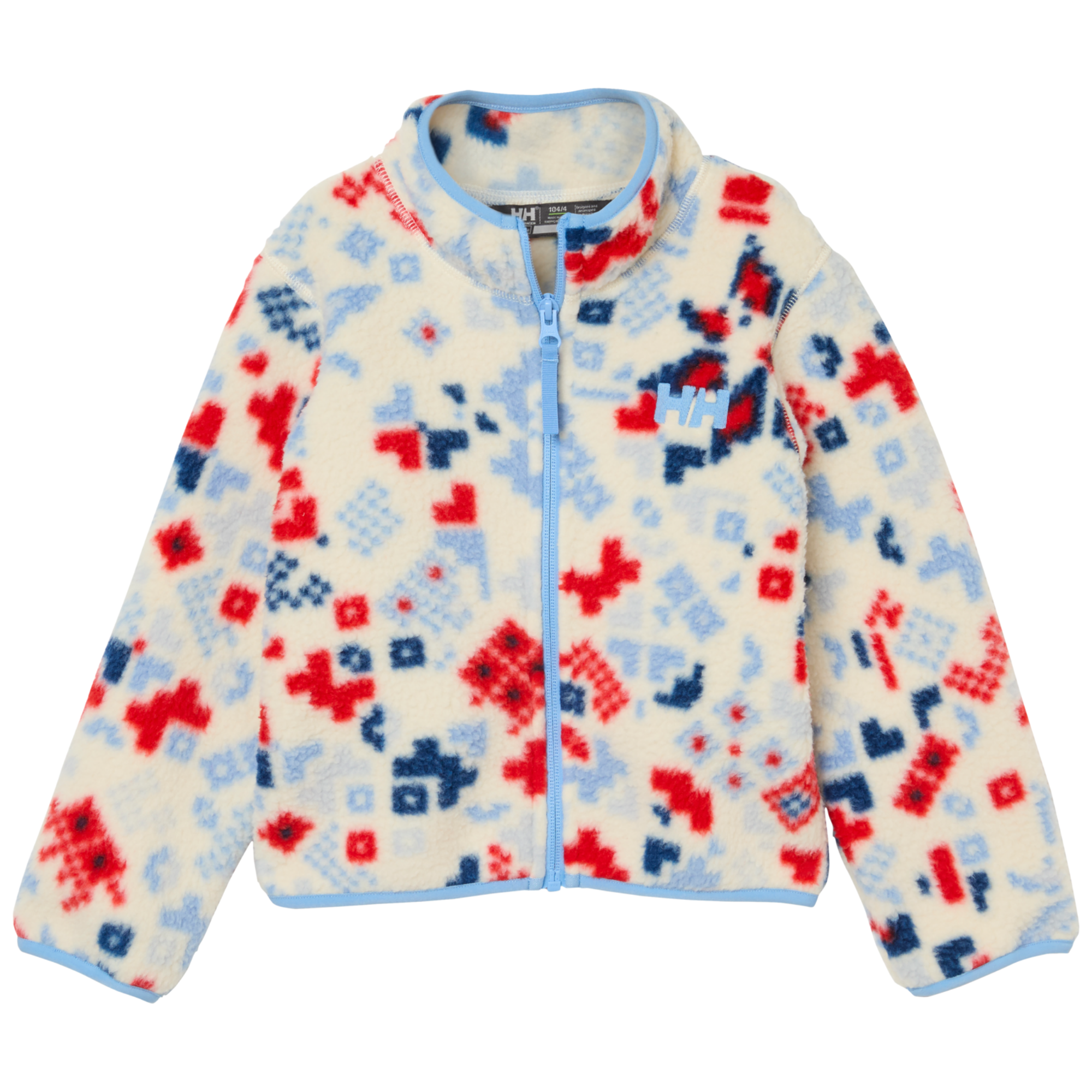 Helly Hansen Kids Frosty Pile Full Zip Fleece Jacket Cream Aop 035 40599