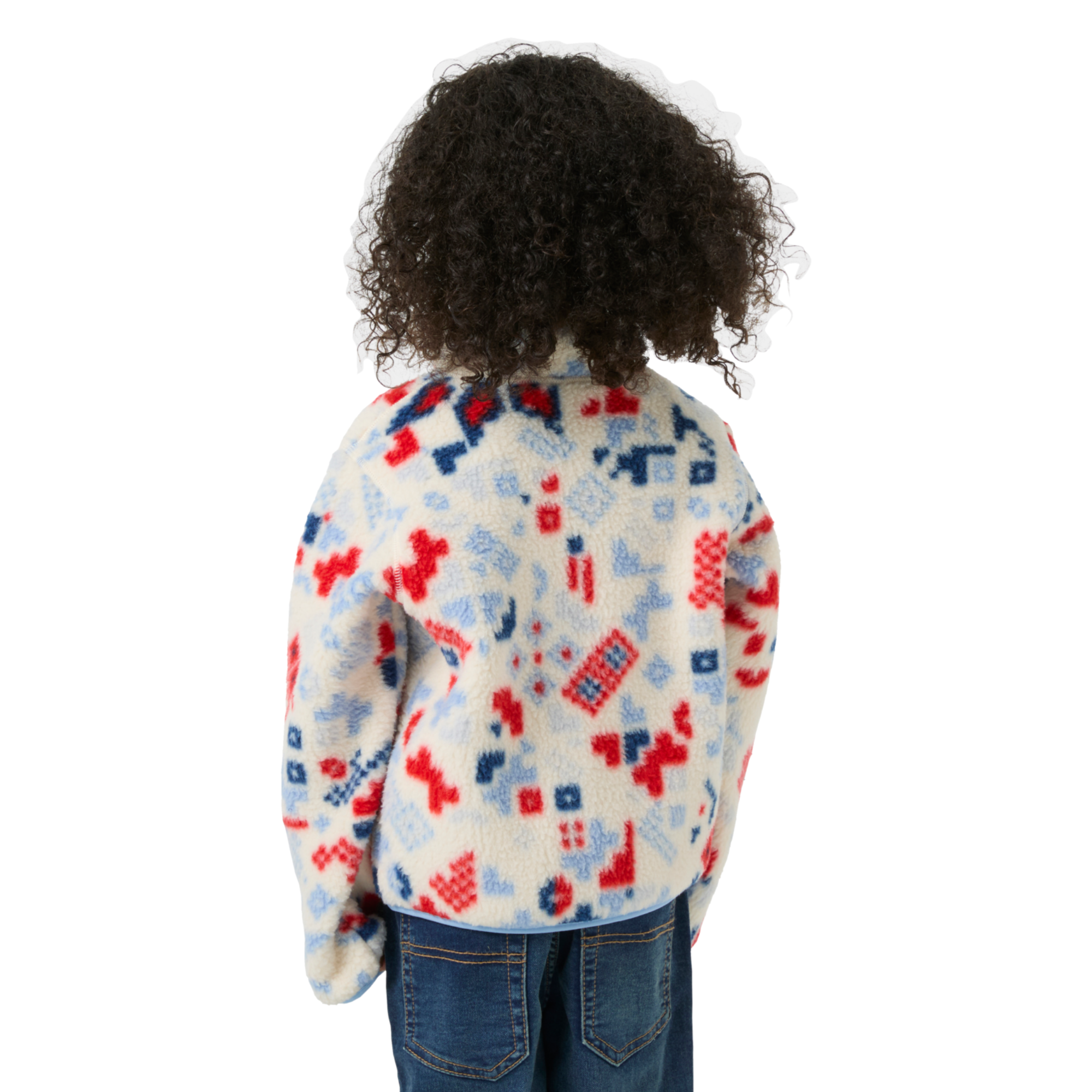 Helly Hansen Kids Frosty Pile Full Zip Fleece Jacket Cream Aop 035 40599