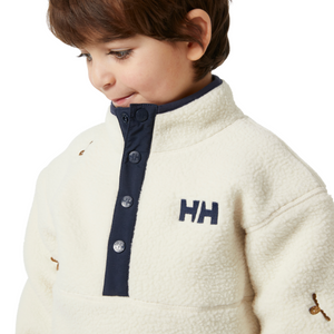 Helly Hansen Kids Frosty Pile Half Snap Fleece Top (Cream Little Moose Embroid)(Ages 1-8)