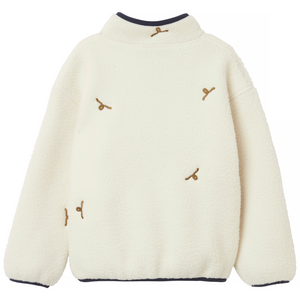 Helly Hansen Kids Frosty Pile Half Snap Fleece Top (Cream Little Moose Embroid)(Ages 1-8)