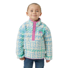 Load image into Gallery viewer, Helly Hansen Kids Frosty Pile Half Snap Fleece Top (Light Cyan Broxburn AOP)(Ages 1-8)
