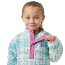 Load image into Gallery viewer, Helly Hansen Kids Frosty Pile Half Snap Fleece Top (Light Cyan Broxburn AOP)(Ages 1-8)
