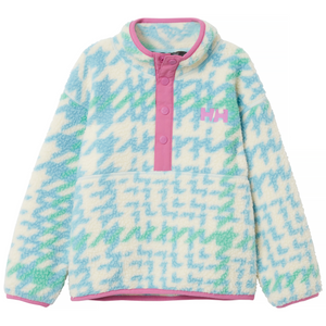 Helly Hansen Kids Frosty Pile Half Snap Fleece Top (Light Cyan Broxburn AOP)(Ages 1-8)