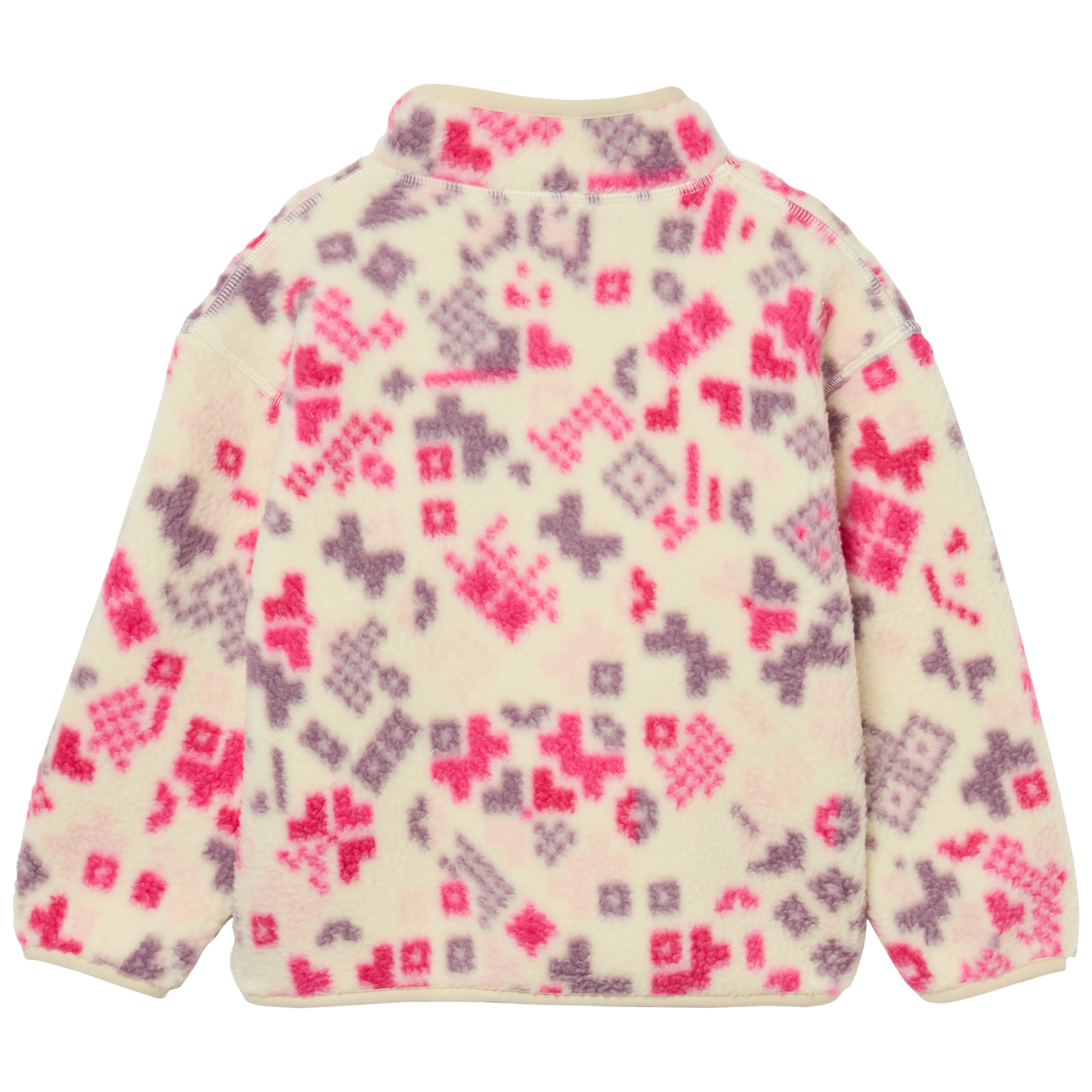 Helly Hansen Kids Frosty Pile Half Snap Sweater Fleece Top Cream AOP 035 40162