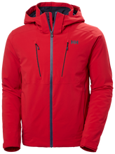 Load image into Gallery viewer, Helly Hansen Men&#39;s Alpha 4.0 Insulated Waterproof Ski Jacket (Red)
