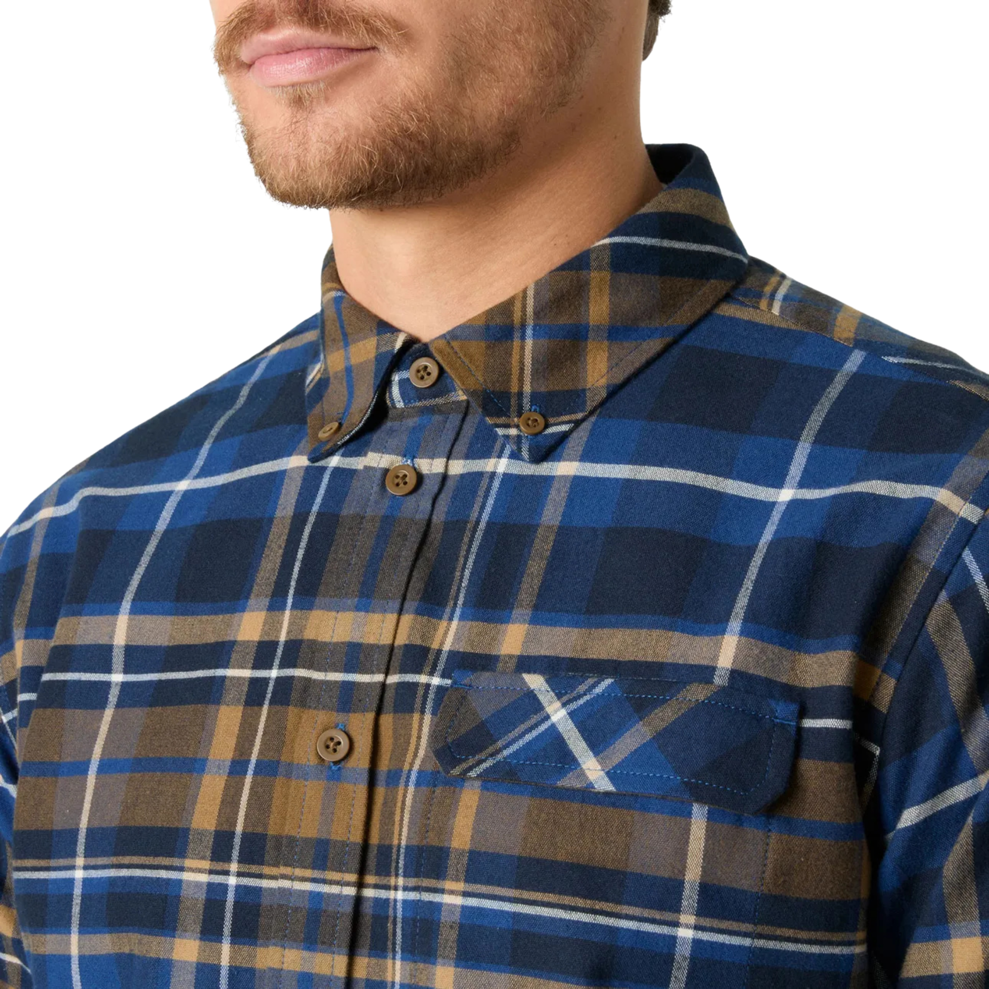 Helly Hansen Men's Classic Check Long Sleeve Shirt Dark Blue Shore Plaid 507 62923