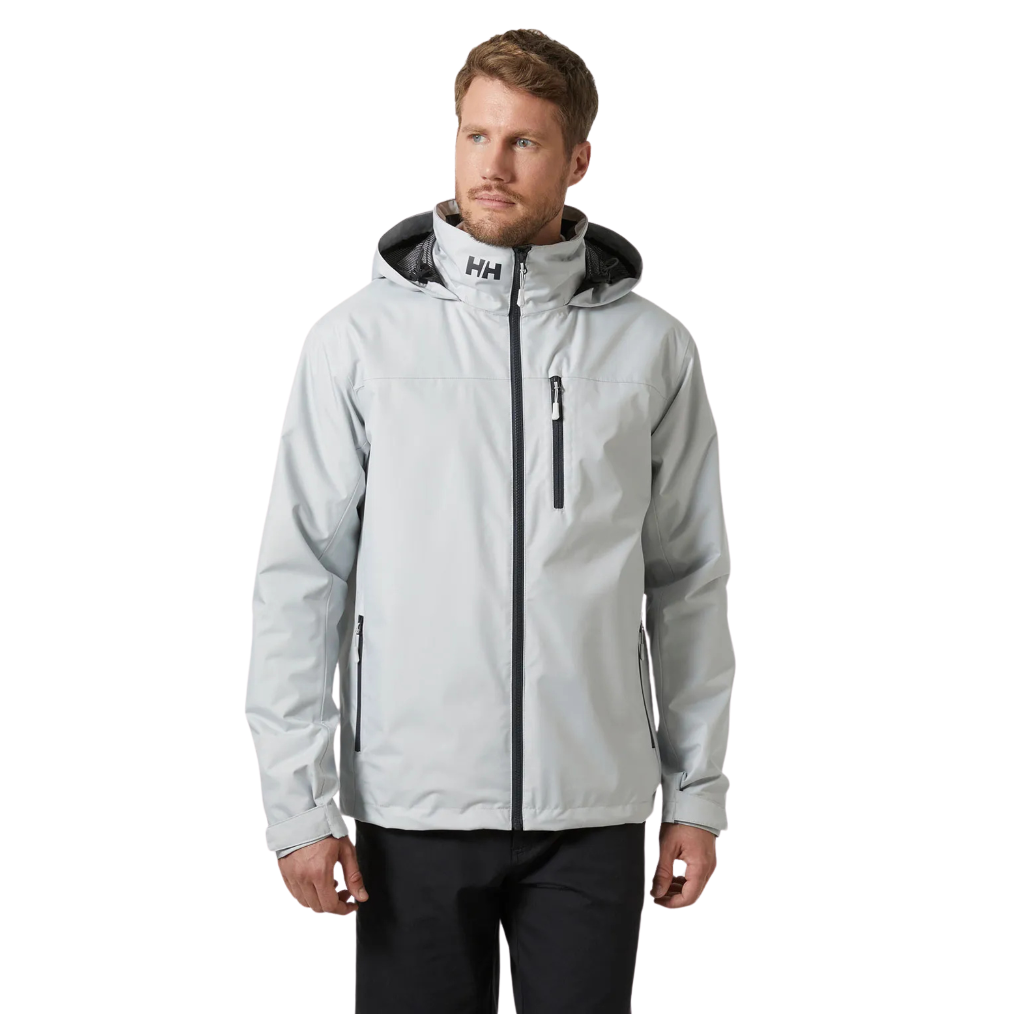 Helly Hansen Men's Crew Hooded Midlayer HT 2L Waterproof Insulated Jacket 2.0 (Grey Fog)