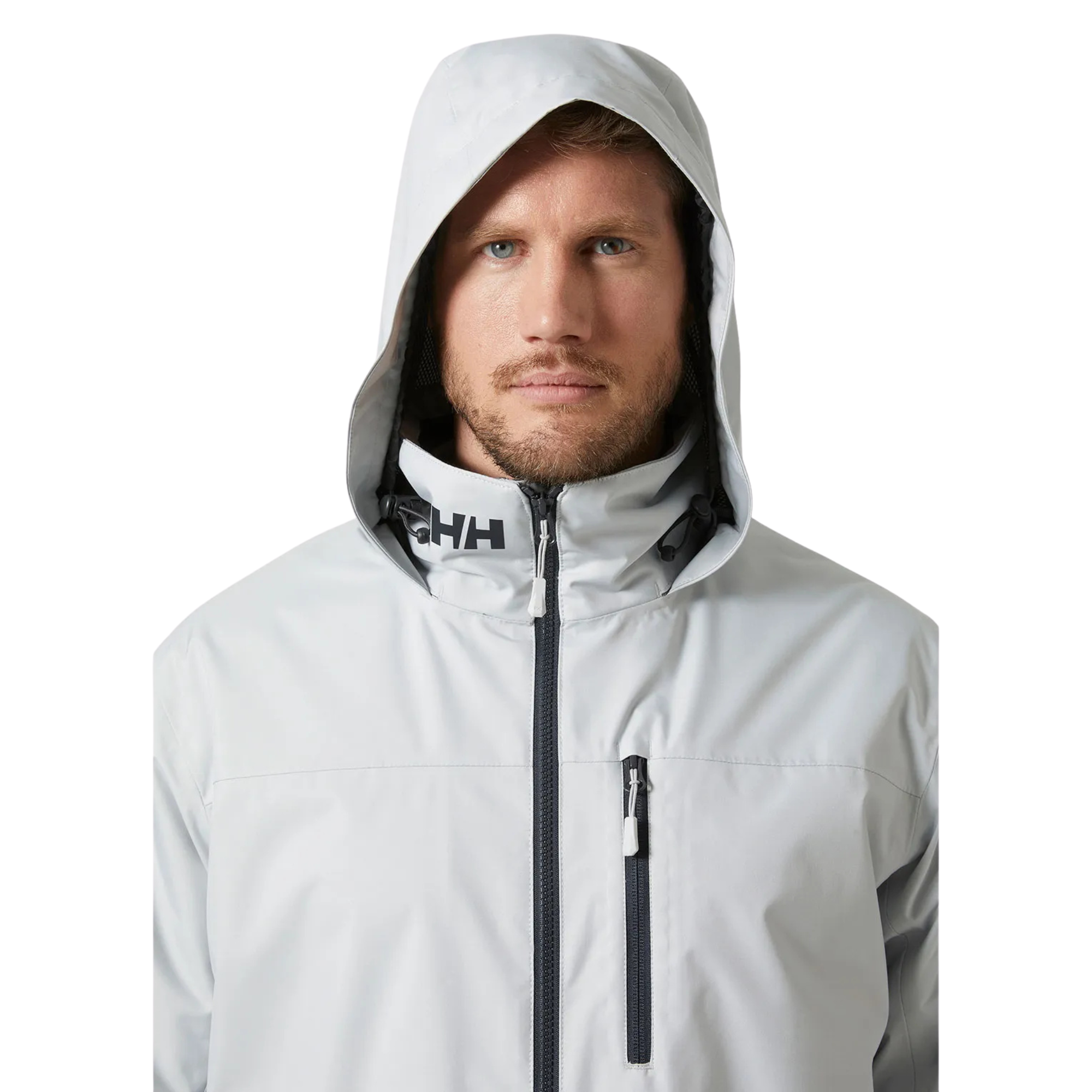 Helly Hansen Men's Crew Hooded Midlayer HT 2L Waterproof Insulated Jacket 2.0 (Grey Fog)
