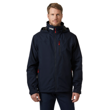 Load image into Gallery viewer, Helly Hansen Men&#39;s Crew Hooded Midlayer HT Waterproof Insulated Jacket 2.0 (Navy)
