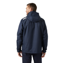 Load image into Gallery viewer, Helly Hansen Men&#39;s Crew Hooded Midlayer HT Waterproof Insulated Jacket 2.0 (Navy)
