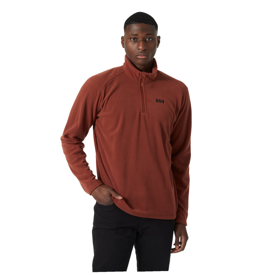 Helly Hansen Men's Daybreaker Half Zip Polartec Fleece Top (Iron Oxide)