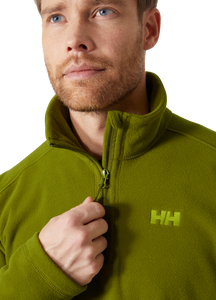 Helly Hansen Men's Daybreaker Polartec 100 Half Zip Fleece Top (Olive Green)