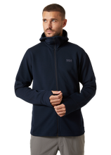 Load image into Gallery viewer, Helly Hansen Men&#39;s Evolved Air Hooded Midlayer Full Zip Fleece (Navy)
