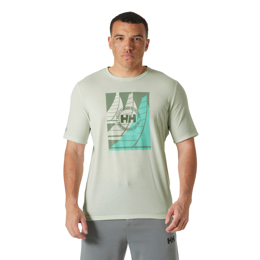 Helly Hansen Men's HP Race Graphic Short Sleeve T-Shirt (Seafoam)