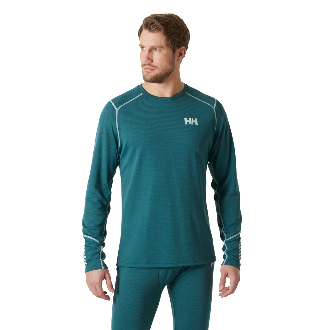 Helly Hansen Men's Lifa Active Long Sleeve Crew Neck Base Layer Top (Dark Creek)