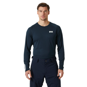 Helly Hansen Men's Lifa Active Long Sleeve Crew Neck Base Layer Top (Navy)