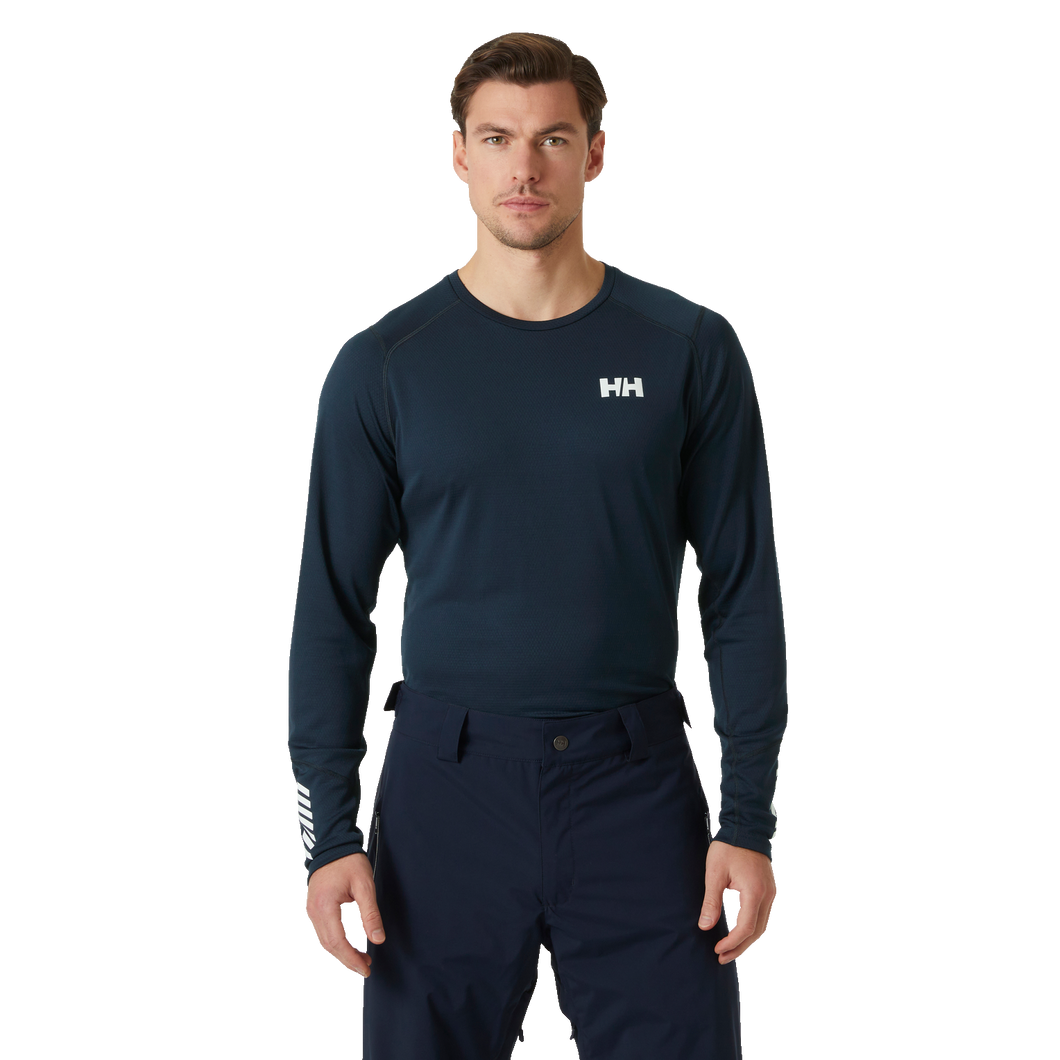 Helly Hansen Men's Lifa Active Long Sleeve Crew Neck Base Layer Top (Navy)