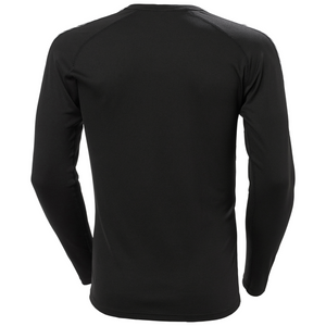 Helly Hansen Men's Lifa Active Stripe Crew Neck Base Layer Top (Black)