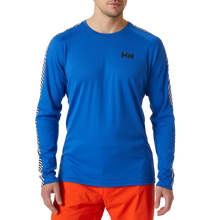 Load image into Gallery viewer, Helly Hansen Men&#39;s Lifa Active Stripe Crew Neck Base Layer Top (Cobalt 2.0)
