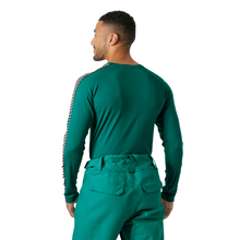 Load image into Gallery viewer, Helly Hansen Men&#39;s Lifa Active Stripe Crew Neck Base Layer Top (Signal Green)
