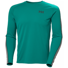 Load image into Gallery viewer, Helly Hansen Men&#39;s Lifa Active Stripe Crew Neck Base Layer Top (Signal Green)
