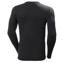 Load image into Gallery viewer, Helly Hansen Men&#39;s Lifa Merino Midweight Crew Neck Base Layer Top (Black)
