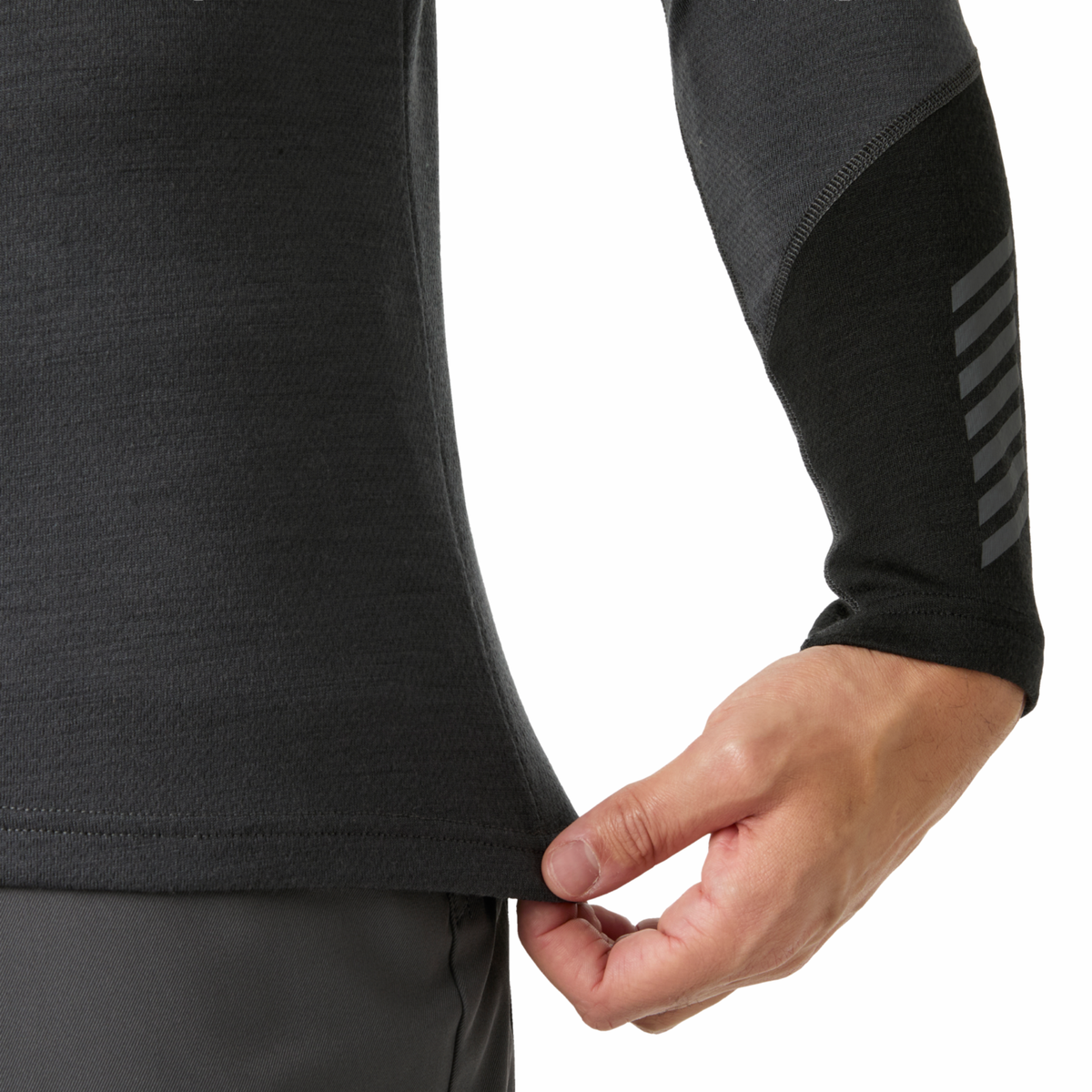 Helly Hansen Men's Lifa Merino Midweight Crew Neck Base Layer Top Thunder Grey 831 49364